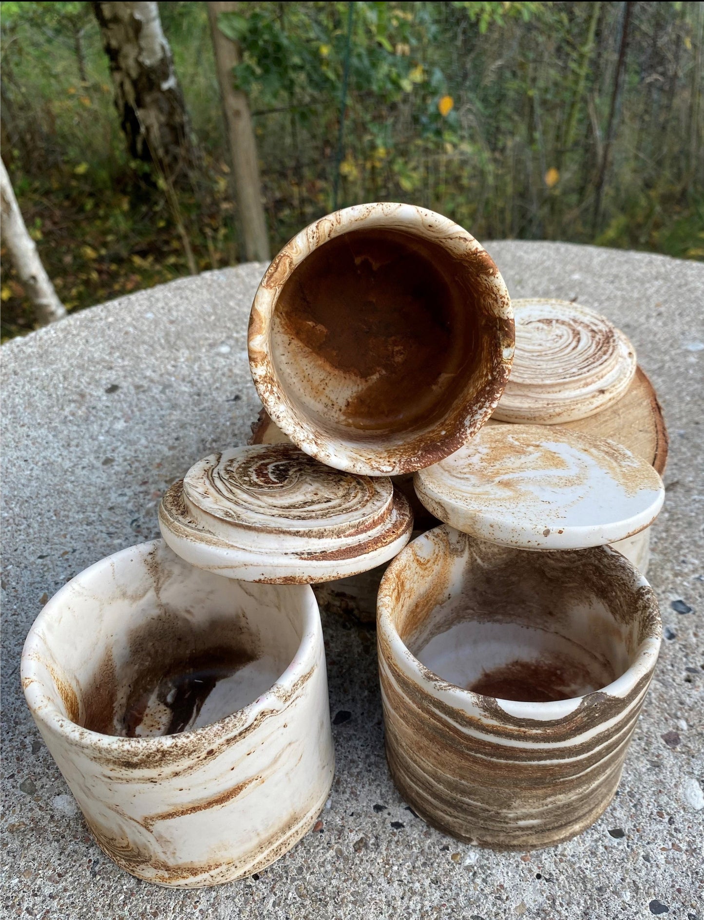 Lille krukke med låg - diameter 8,5 cm, 9 cm høj