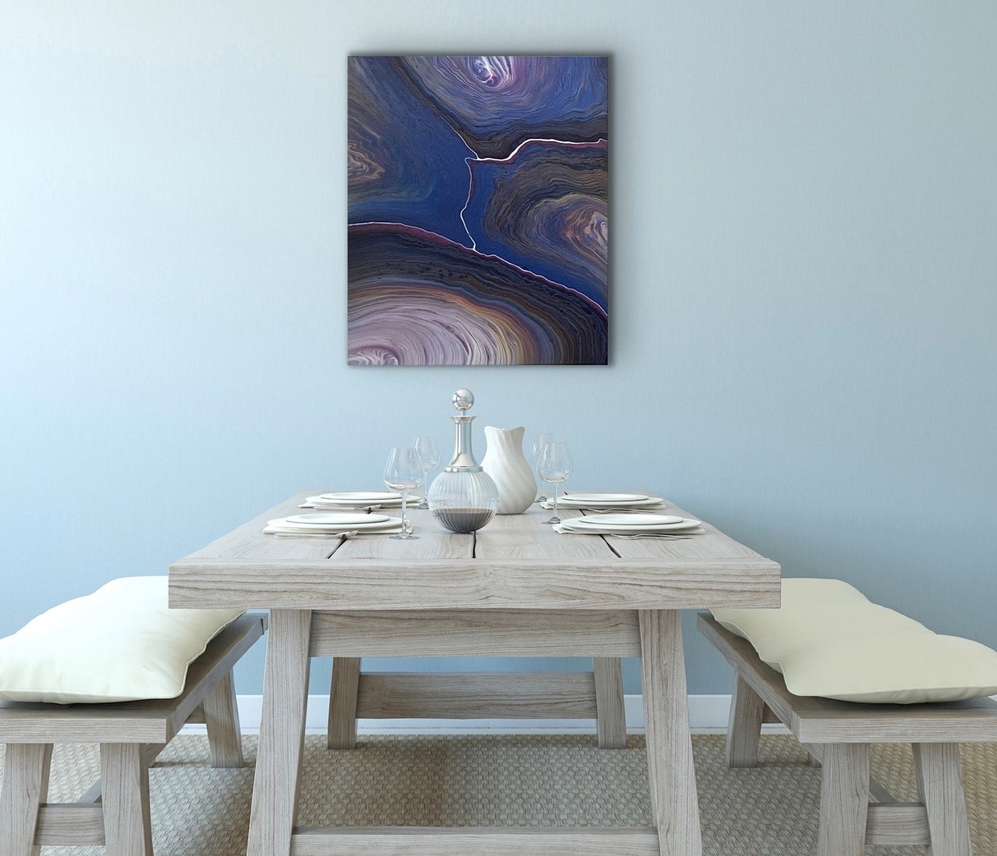 Blå tur 50 x 60 cm
