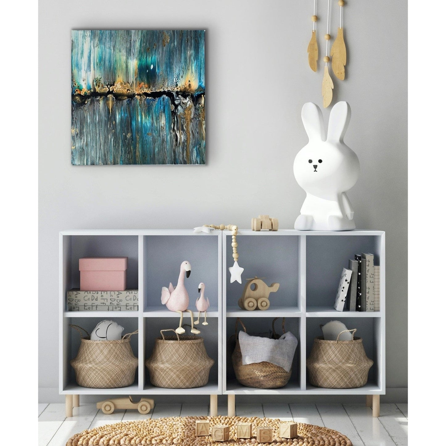 Det lille blå 40 x 40 cm