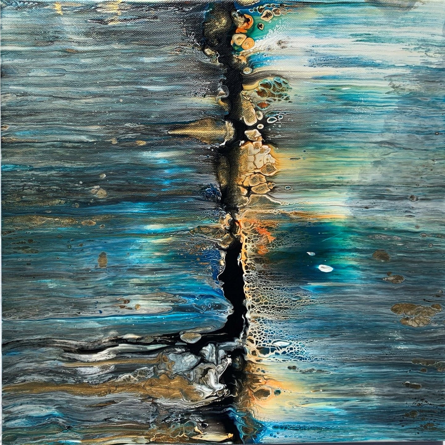 Det lille blå 40 x 40 cm