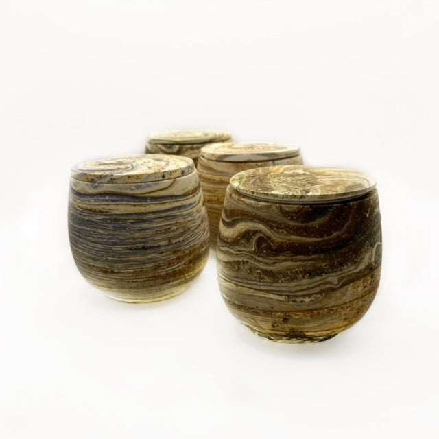 Skønne små unikke krukker med låg